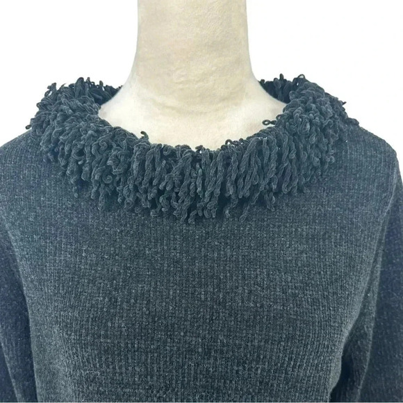 Designers Originals black sweater with unique collar size large - Picture 3 of 9